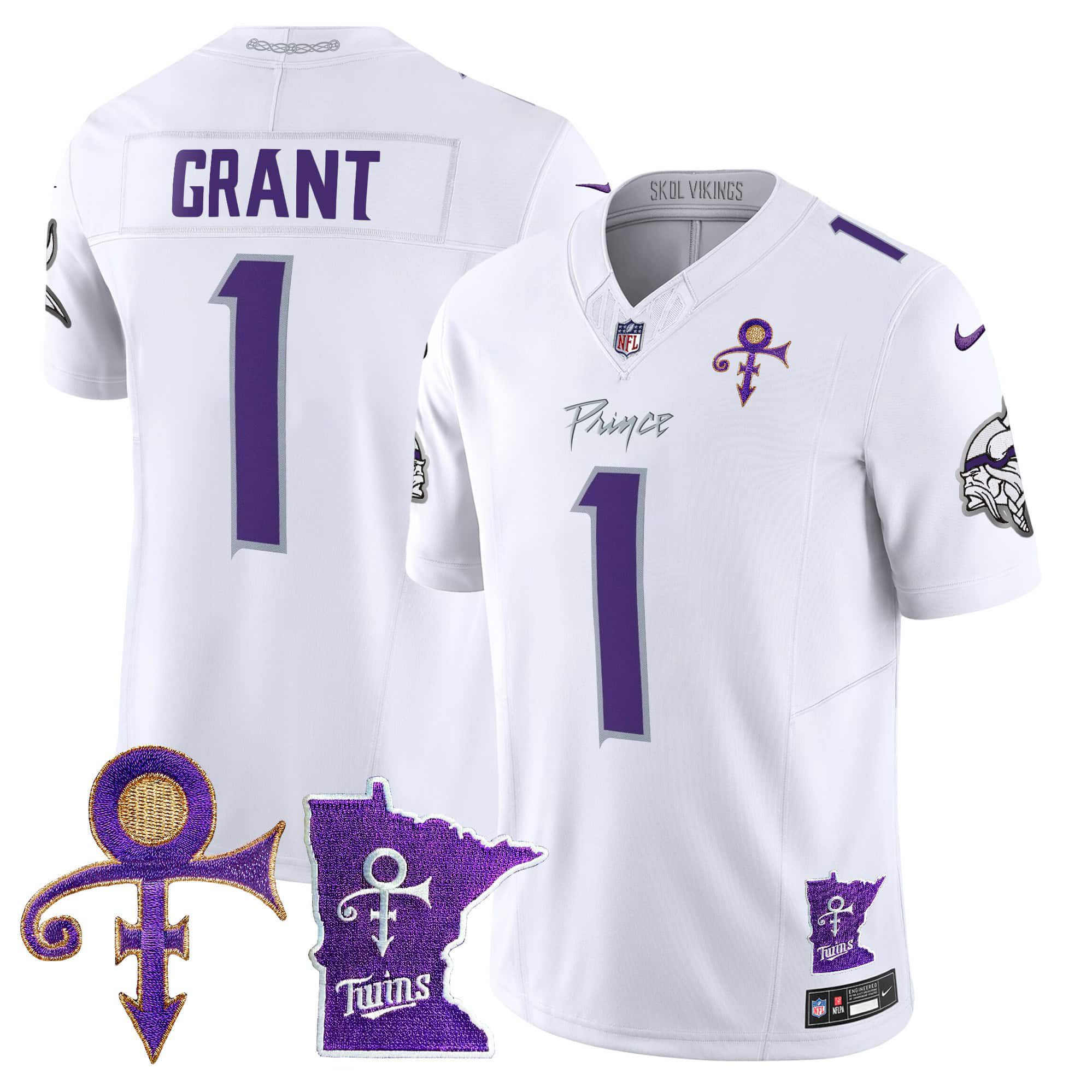 Men Minnesota Vikings #1 Grant White 2024 Nike Prince Vapor Limited NFL Jersey->indianapolis colts->NFL Jersey